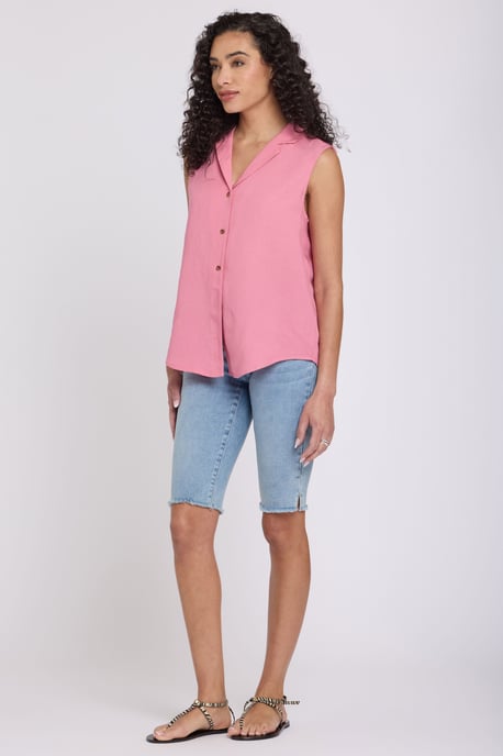 Gabrielle Sleeveless Linen Blouse - Image 3