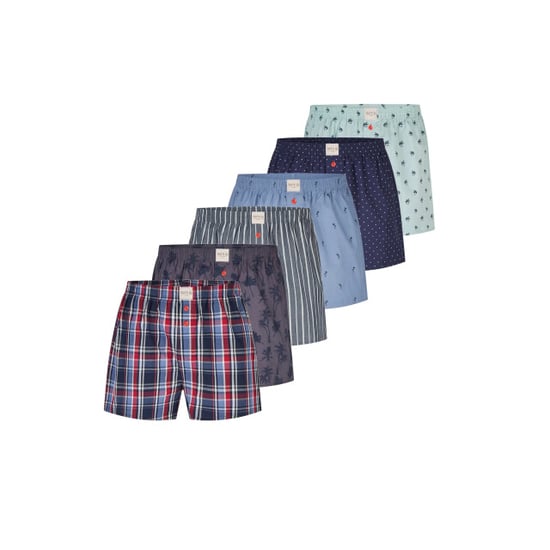 Phil & Co Wijde boxershorts heren 6-pack color d715 - Image 1