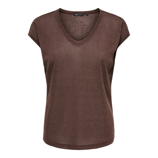 Only Silvery lurex v-hals top - Image 3