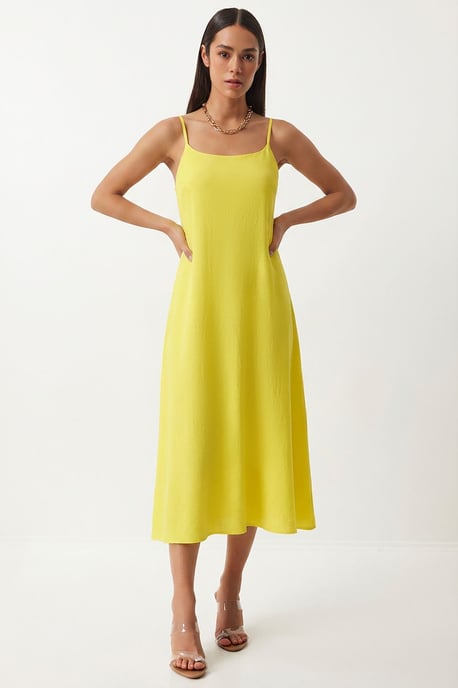 Katoenen Poplin Midi Slip Jurk - Image 2