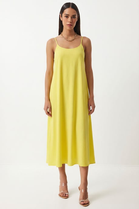 Katoenen Poplin Midi Slip Jurk - Image 3
