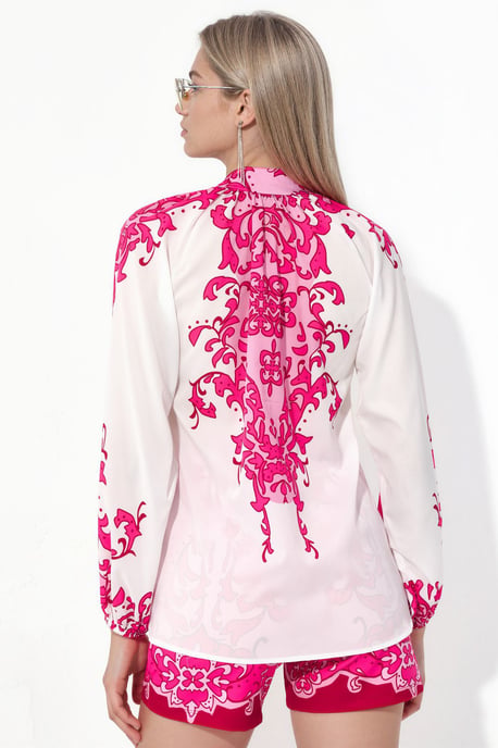 Paisley Tie-front Blouse And Shorts Set - Image 4