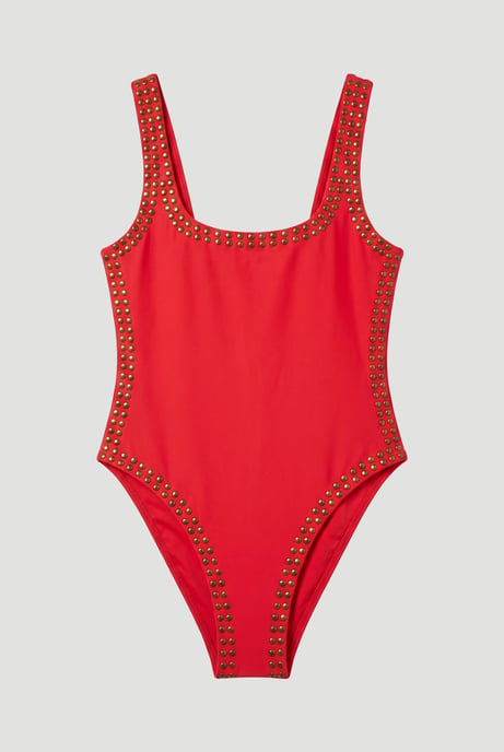 Bronze Studded High Leg Swimsuit - Image 5