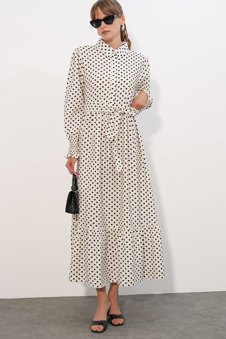 Paisley Geknoopt Midi Hemdjurk - Image 4