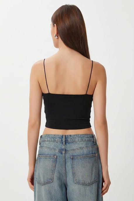 Slim Fit Square Neck Crop Top - Image 5
