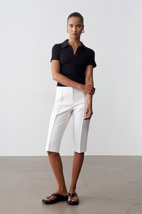 Women’s Crop Slim Fit Polo T-Shirt - Image 4