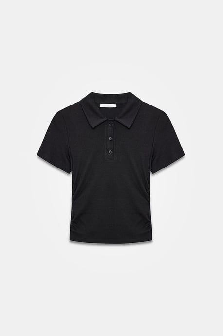 Women’s Crop Slim Fit Polo T-Shirt - Image 5