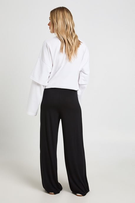 Petite Everyday Jersey Wide Leg Trouser - Image 2