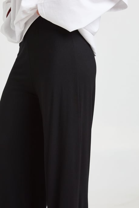 Petite Everyday Jersey Wide Leg Trouser - Image 4