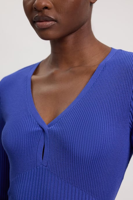 Knit Pointelle Stitch Detail Top - Image 2