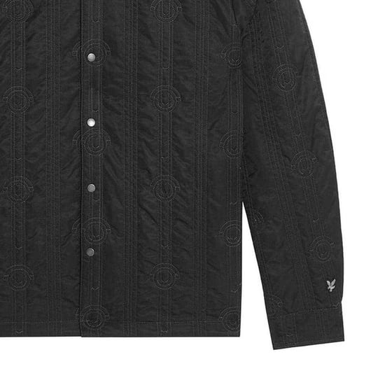 Lyle & Scott Herenoverhemd met geometrisch patroon, standaardpasvorm (Zwart ijs) - Image 3