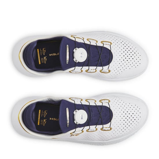 Under Armour SlipSpeed-sportschoenen voor heren (Wit/Goud) - Image 4