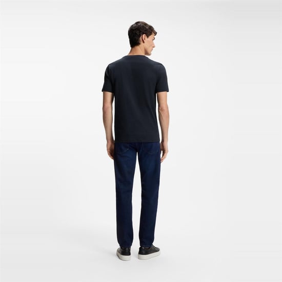 Boss Oranje premium katoenen T-shirt voor heren (Donkerblauw) - Image 3
