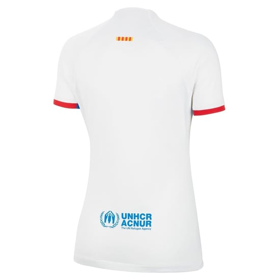 Nike FC Barcelona bortatröja för damer (Vit/Enfärgad röd) - Image 2