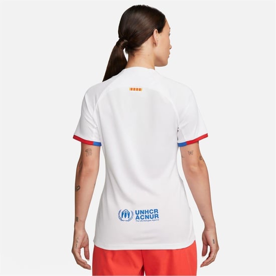 Nike FC Barcelona bortatröja för damer (Vit/Enfärgad röd) - Image 5