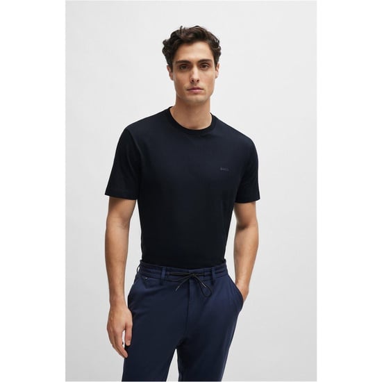 Boss Hbb Thompson T-shirt met ton-sur-ton logo voor heren (Marine) - Image 1