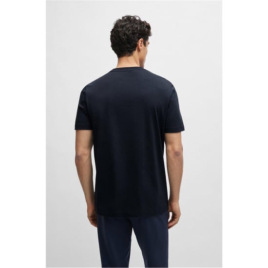 Boss Hbb Thompson T-shirt met ton-sur-ton logo voor heren (Marine) - Image 2
