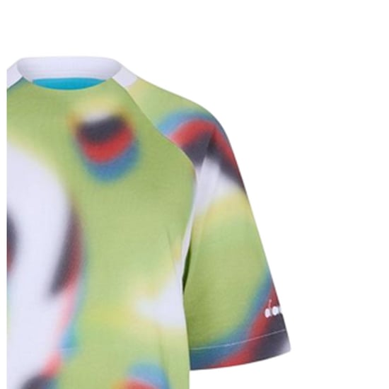 Diadora T-shirt met ronde hals en abstracte print voor dames (Groen/multikleurig) - Image 3