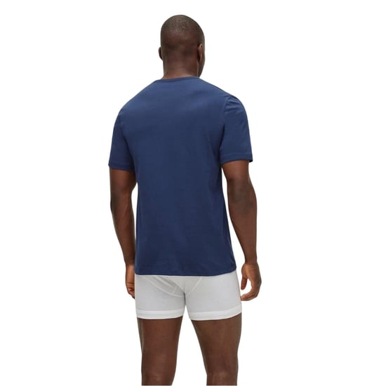 Boss Heren-T-shirt met V-hals en logo (set van 3) (Marine/Grijs/Zwart) - Image 3