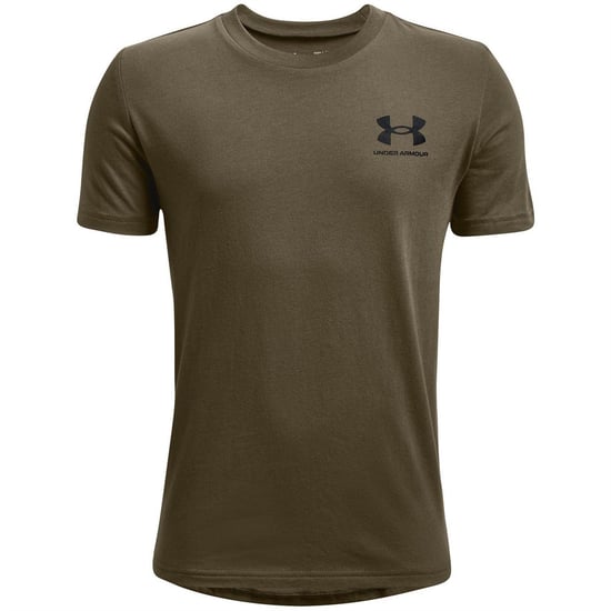 Under Armour Jongens Logo T-shirt met korte mouwen (Donkergroen) - Image 1