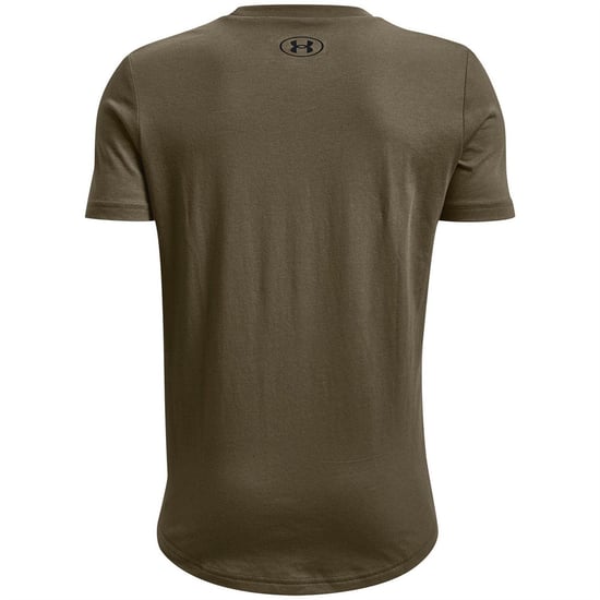 Under Armour Jongens Logo T-shirt met korte mouwen (Donkergroen) - Image 2