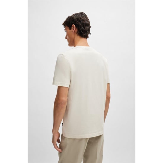 Boss Hbb Thompson T-shirt met ton-sur-ton logo voor heren (Gebroken wit) - Image 3