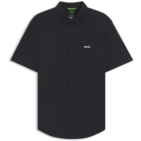 Boss Herenoverhemd met losse pasvorm, effen (Donkerblauw) - Image 1