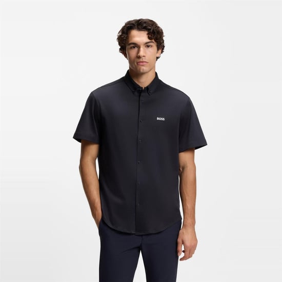 Boss Herenoverhemd met losse pasvorm, effen (Donkerblauw) - Image 2