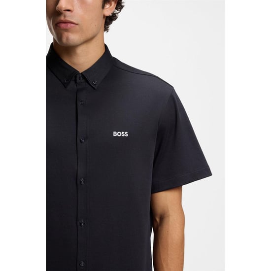Boss Herenoverhemd met losse pasvorm, effen (Donkerblauw) - Image 4