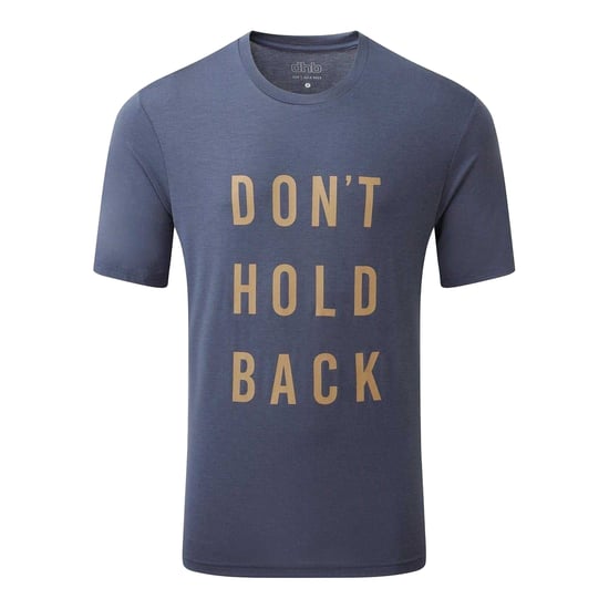 dhb T-shirt voor heren: 'Houd je niet in' (Stemming Indigo) - Image 1
