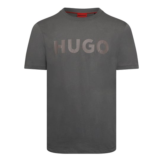 Hugo Heren-T-shirt met Dulivio-logo in contrasterende kleuren (Donkergrijs) - Image 1