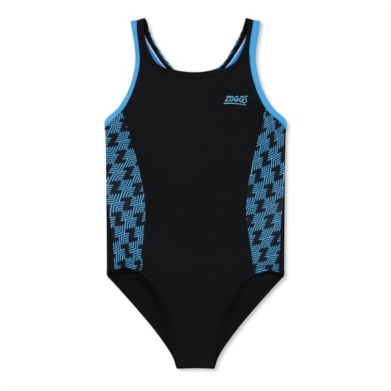 Girls Zoggs Splashback Juniors in Black - Image 1