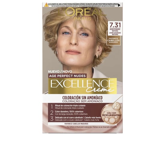 Excellence Creme Ammoniakvrije Haarkleur Met Microkeratine #7.31 - Natuurlijk Goudblond 1 Eenheid - Image 1