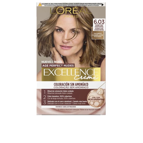 Excellence Creme Ammoniakvrije Haarkleur Met Microkeratine #6.03 - Lichtbruin 1 Stuk - Image 1