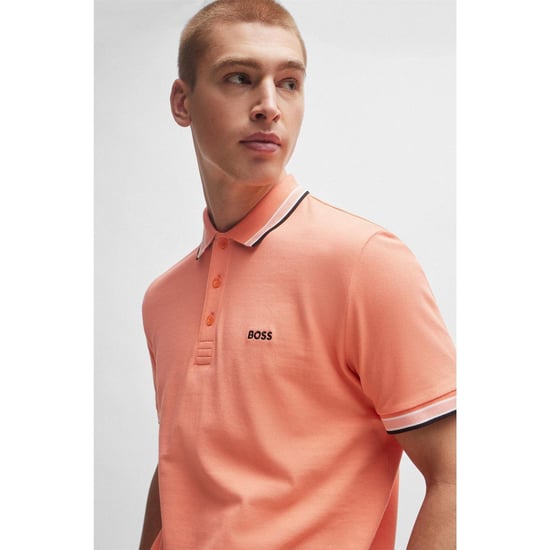 Boss Herenpoloshirt ‘Paddy’ met contrasterende boorden (Rood) - Image 6