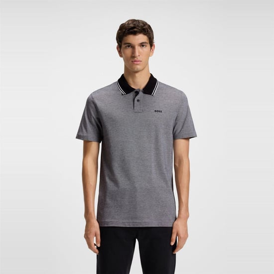 Boss Heren Peoxfordnew Poloshirt met korte mouwen (Zwart) - Image 2