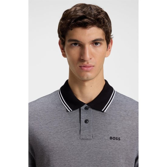 Boss Heren Peoxfordnew Poloshirt met korte mouwen (Zwart) - Image 4