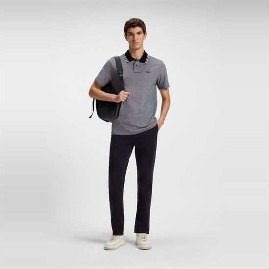 Boss Heren Peoxfordnew Poloshirt met korte mouwen (Zwart) - Image 5