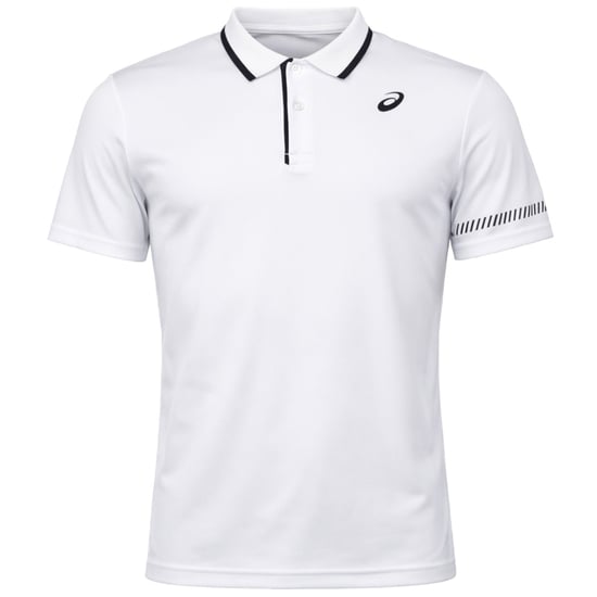 Asics Court Mens White Tennis Polo Shirt - Image 1