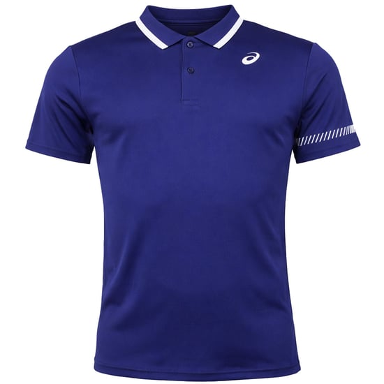 Asics Court Mens Navy Tennis Polo Shirt - Image 1