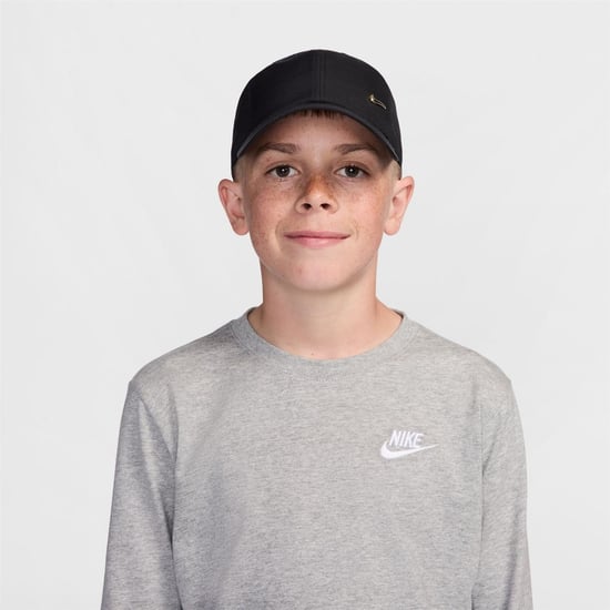 Accessories Nike Swoosh Cap Junior in Black/Flt Gold - Image 3