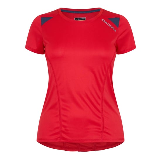 Diadora Womens/Ladies Logo Mesh Panel T-Shirt (Tomato Red) - Image 1