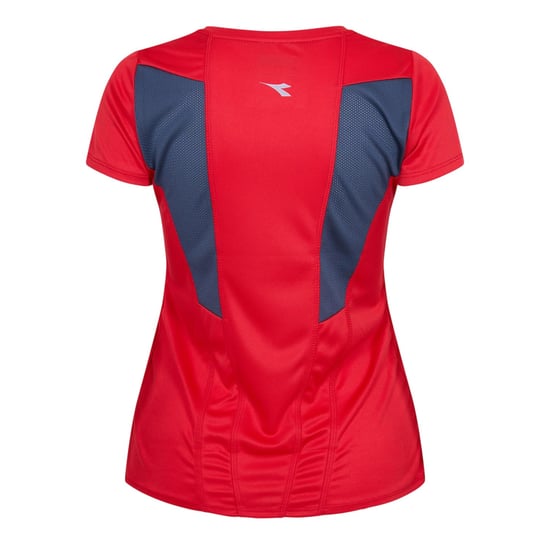 Diadora Womens/Ladies Logo Mesh Panel T-Shirt (Tomato Red) - Image 2