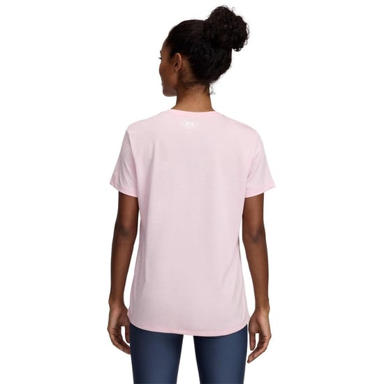 Under Armour Twist T-shirt met korte mouwen voor dames (Baby Roze/Wit) - Image 4