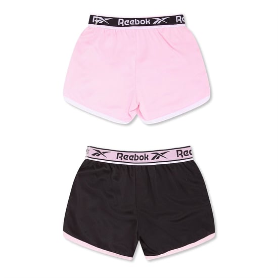 Girls Reebok Mesh Shorts in Black - Image 2