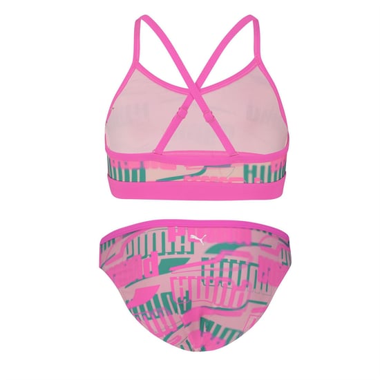 Girls Puma Printed Bikini Sets in Pink Combo - Image 2