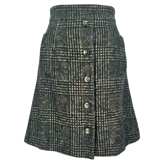 Dolce & Gabbana geruite A-lijn minirok van bruine wol - Image 1
