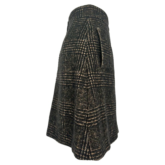 Dolce & Gabbana geruite A-lijn minirok van bruine wol - Image 2