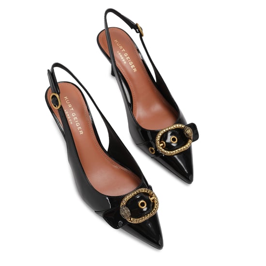 Kurt Geiger London Patent Leather Kgl Mayfair Sling Sm Egl Heels - Image 2