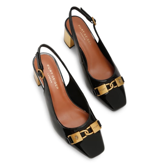 Kurt Geiger London Patent Leather Kingsley Block Heel Heels - Image 2